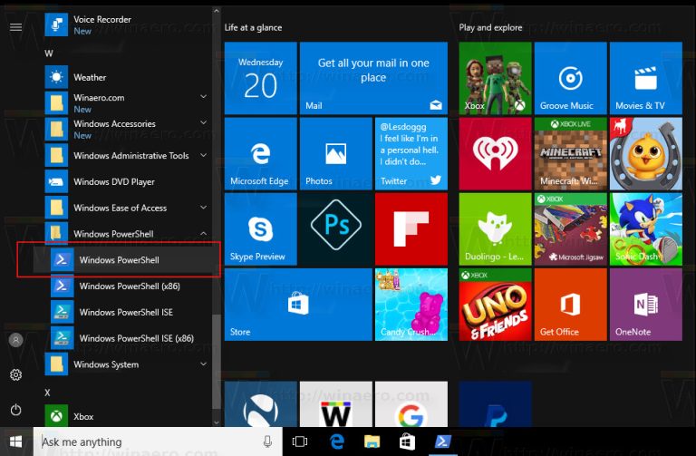 Windows-10-open-PowerShell-from-the-start-menu