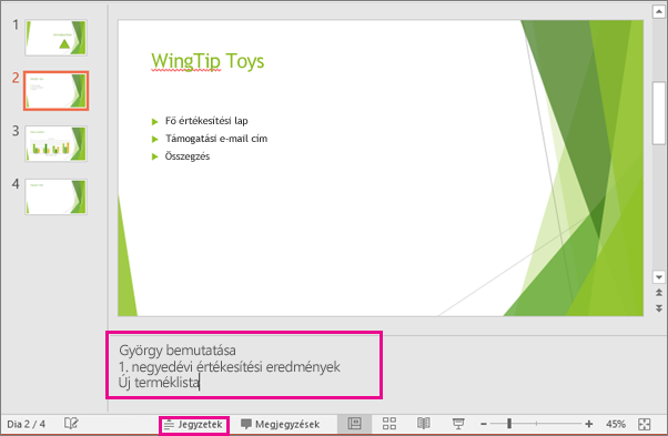 Hogyan adjunk hozzá jegyzeteket a PowerPoint prezentációkhoz?