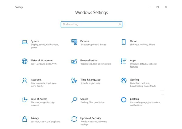 Windows-Settings