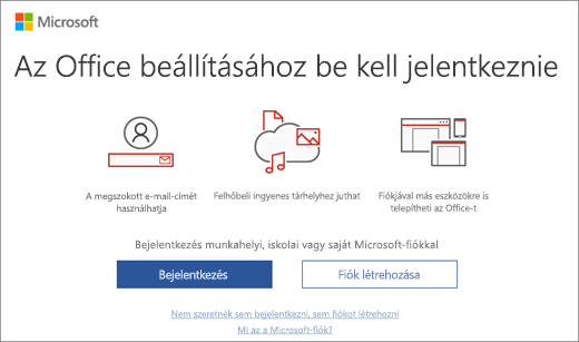 Részletes útmutató: Microsoft 365 vagy nem előfizetéses Office verzió aktiválása
