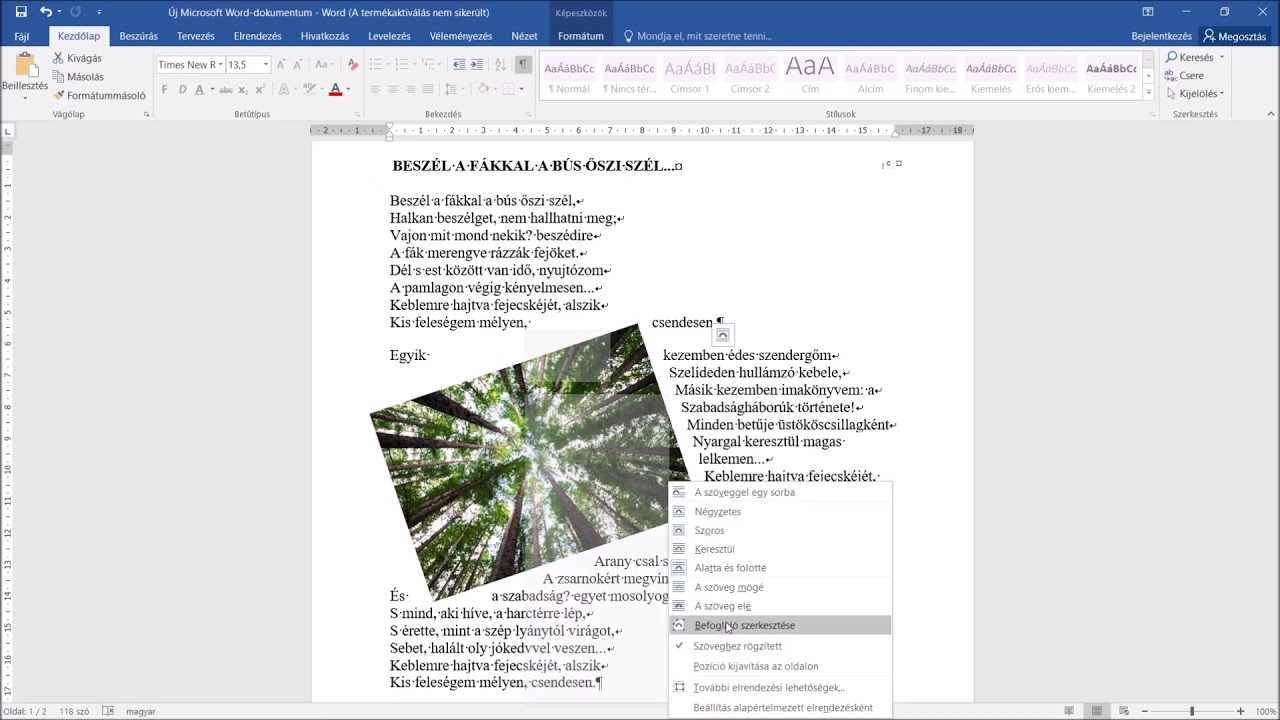 Hogyan szúrjunk be és formázzunk képeket a Microsoft Word-ben?