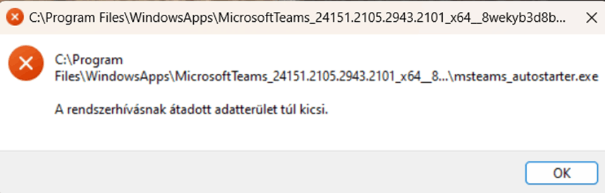 Hogyan javítsuk ki a „Rendszerhívásnak átadott adatterület túl kicsi” hibát Windows 11-en