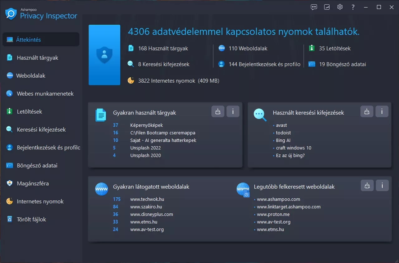 Privacy Inspector: Hogyan törölhetjük a tevékenységi nyomokat és tilthatjuk le a Windows adatgyűjtését?