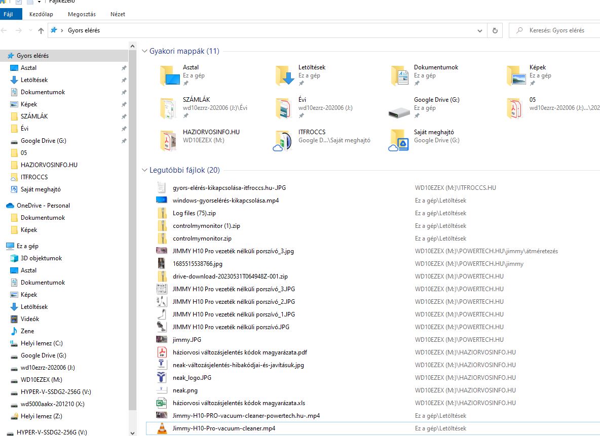 Windows: Kapcsold ki a gyors elérést és töröld a legutóbbi fájlok listáját