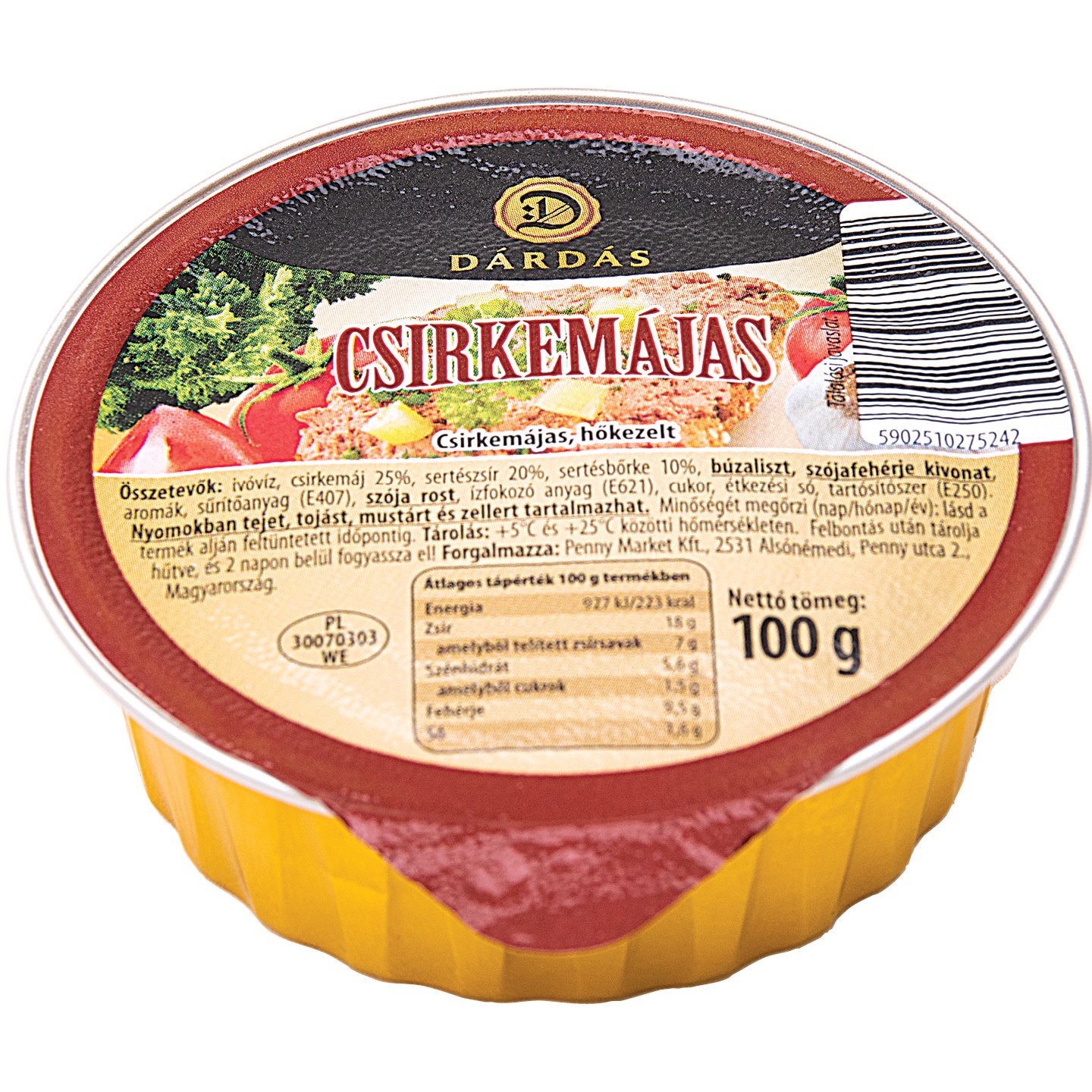 A Dárdás Csirkemájas 100 g-os termék gyártója: Ki áll a háttérben?