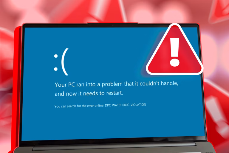 a-laptop-with-the-blue-screen-error