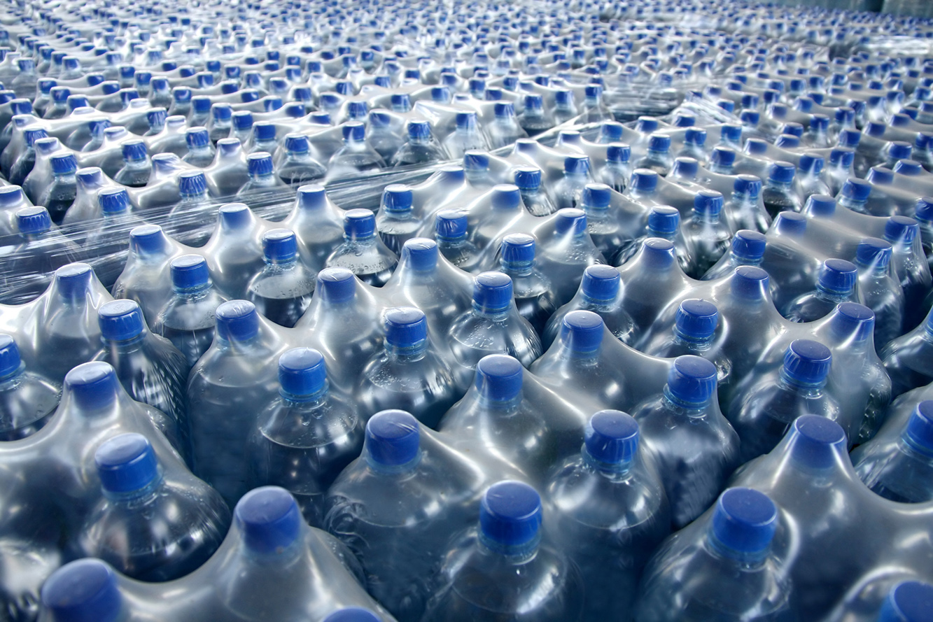 stack bottled juice