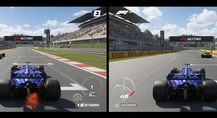 F1 Race Stars osztott képernyős mód beállítása