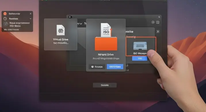 ISO képfájl csatolása virtuális meghajtóba Linux Ubuntun