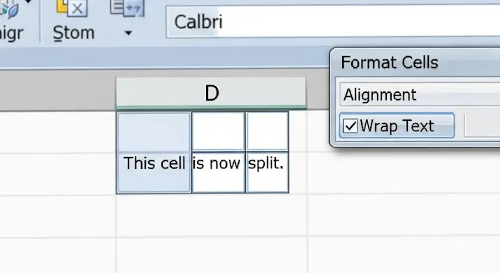 Excel 2007 cellák felosztása: hogyan lehetséges?