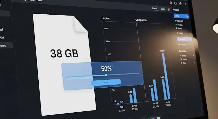 38 GB fájl tömörítése: mennyire zsugorítható?