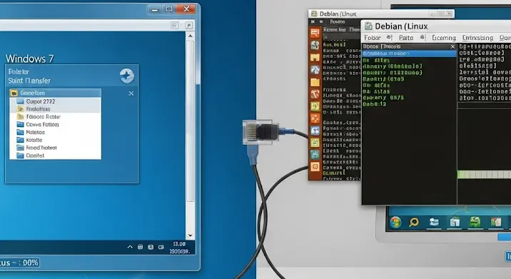 Fájlmásolás Windows 7 és Debian (Linux) rendszerek között