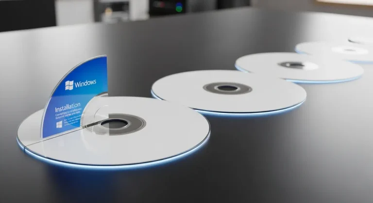 Windows telepítő lemez darabolása: 2,7 GB négy CD-re