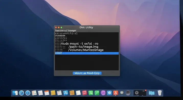 OSX: exFAT képfájl felcsatolása csak olvasásra