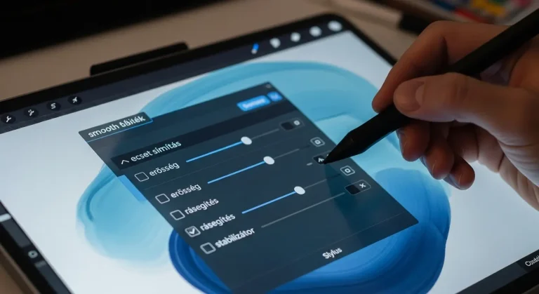 Photoshop sima ecset: „smooth brush” opciók és beállítások