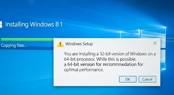 Windows 8.1 telepítés után: 32 bites rendszer x64 processzoron – teendők