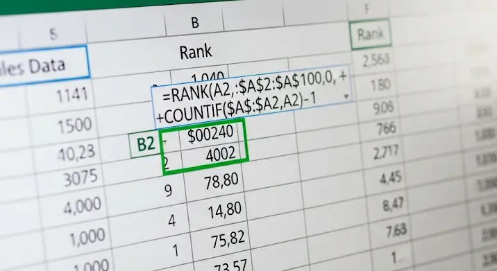 Excel helyezésszámítás segédcellák és rendezés nélkül