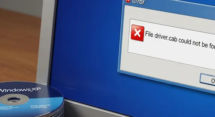 Windows újratelepítés hiba: hiányzó driver.cab fájl SP3 esetén