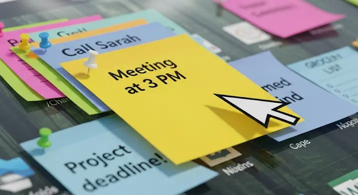 Sticky Notes jegyzetek mozgatása a képernyőn egyszerre
