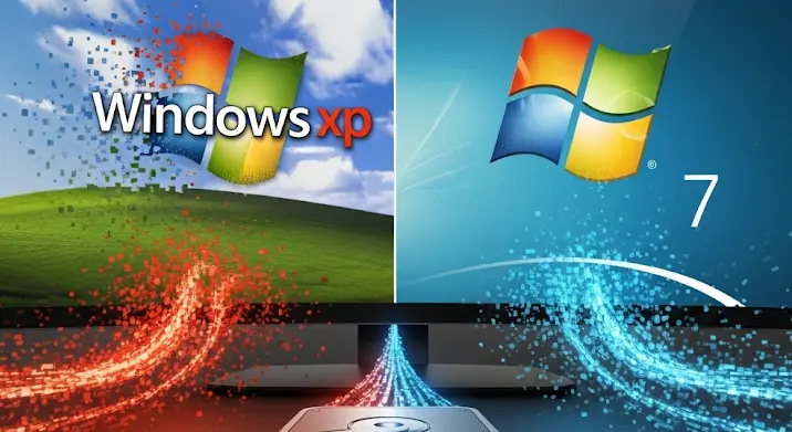 Windows XP törlése és Windows 7 telepítése külső merevlemezről