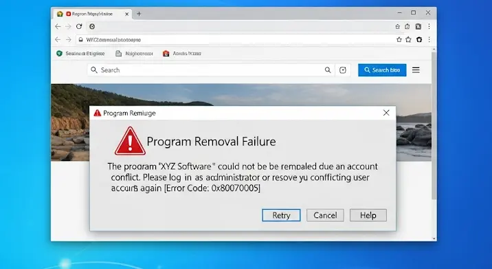 Ask Toolbar eltávolítása: Error 1316 és „a megadott fiók már létezik”