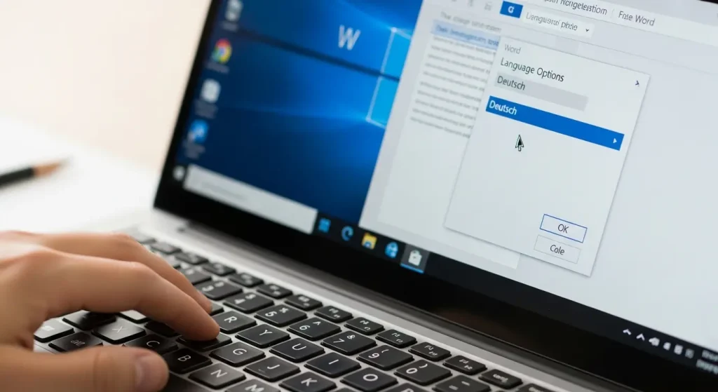 Microsoft Word német nyelvre állítása Windows 8.1-en: teljes rendszerátállítással