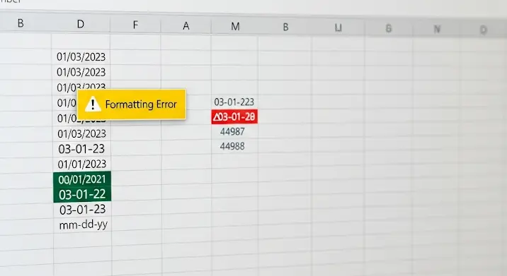 Excel dátum formátum hiba: visszaállítás és javítás
