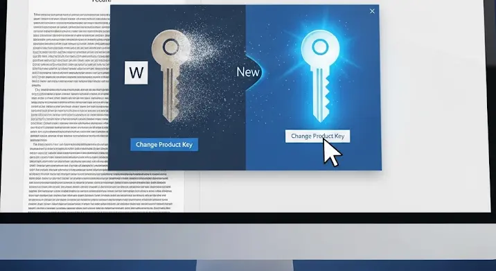 Microsoft Word: termékkulcs cseréje a programban