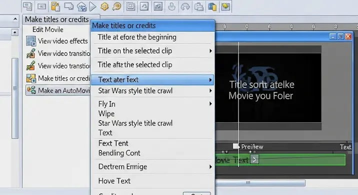 Felsorolás készítése Windows Movie Makerben