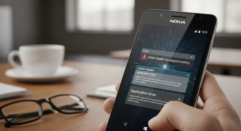 Nokia Lumia 735: Adobe Reader kilépési hiba – megoldások