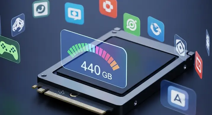 440-430 GB tárhely elegendő játékokhoz és programokhoz?