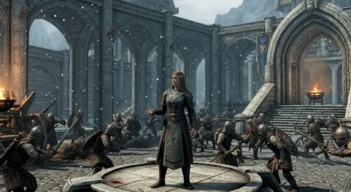 Skyrim: Magányvár ostroma nem indul – beszédet mondó fickó hiba