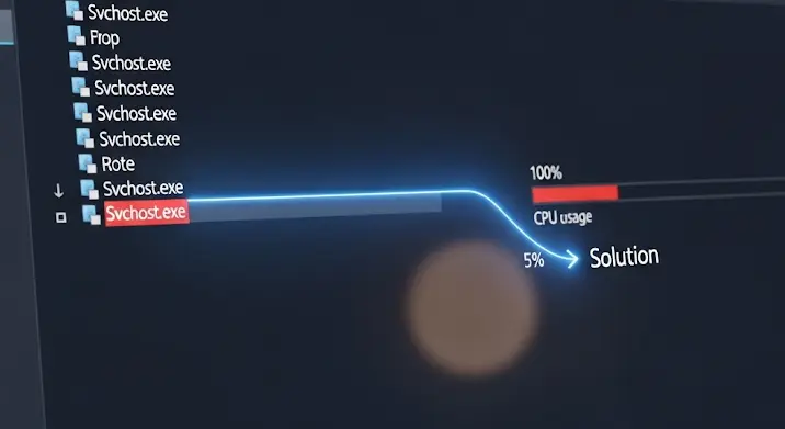 Svchost.exe 100% CPU használat: megoldások a teljes terhelésre