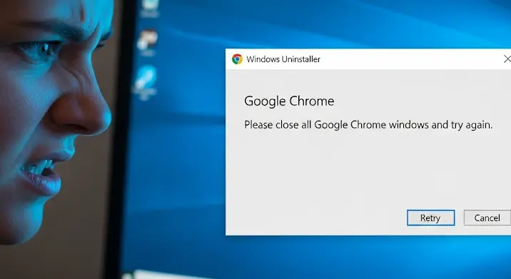 Google Chrome eltávolítás: nyitott ablak hiba – hol keresd?