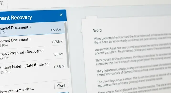 Nem mentett Office Word dokumentumok: automatikus mentés és visszaállítás