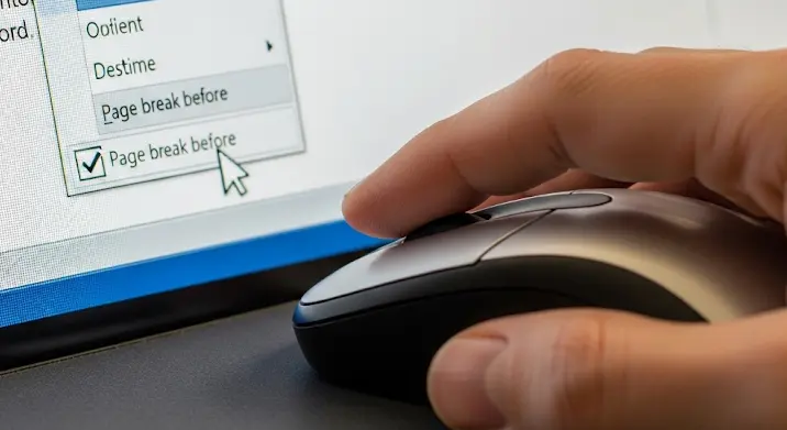 Word: oldaltörés kikapcsolása bekezdésen belül