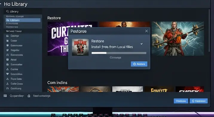Steam játékok visszaállítása újratelepítés után