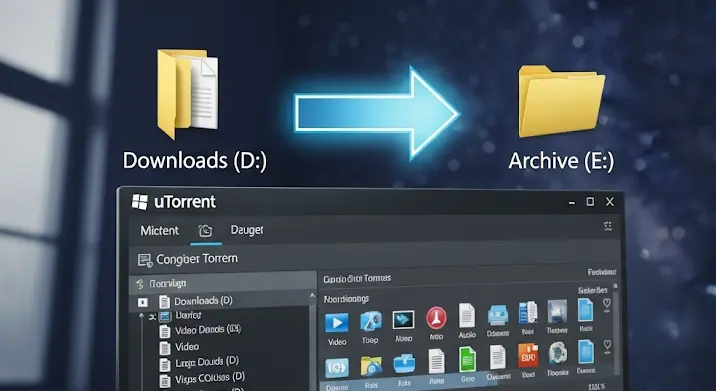 uTorrent letöltések áthelyezése: hogyan működjenek tovább másik partíción?