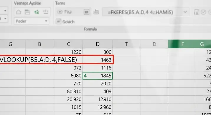 FKERES függvény Excelben: adatok elérése egy cellából