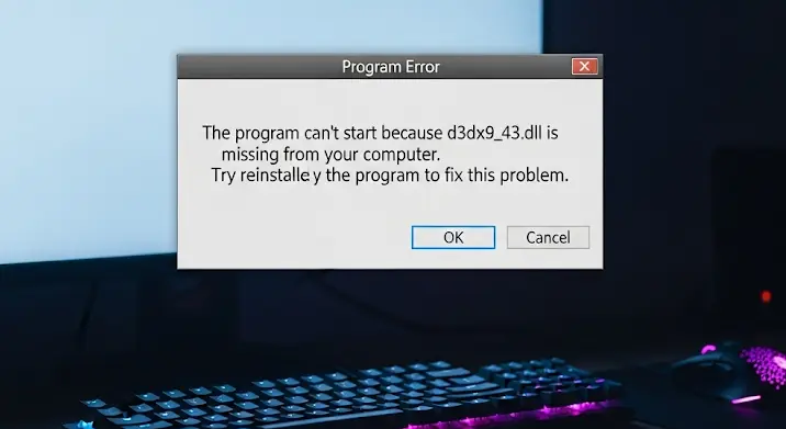 D3dx9_43.dll hiányzik: program indítási hiba megoldása