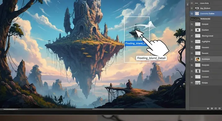 Photoshop rétegek rendezése: egymás fölé helyezés