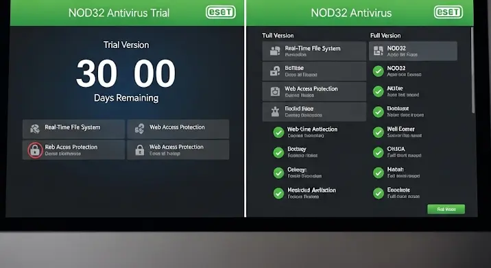 NOD32 teljes és próbaverzió: a fő különbségek