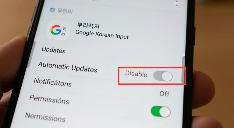 Android frissítések letiltása: Google Korean Input példáján