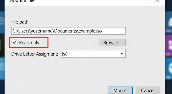 Windows 8 mountolás: read-only beállítási lehetőségek
