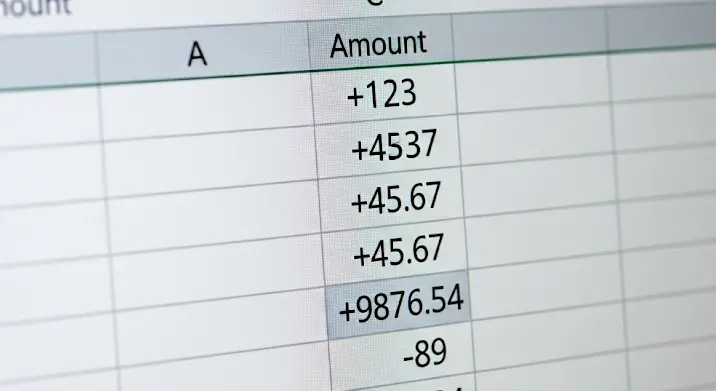 Excel: pozitív számok előtti „+” jel beállítása a cellákban