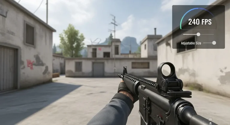 CS:GO FPS mérő: méret beállítása a kijelzőn