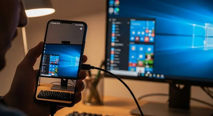 PC képernyő tükrözése Android telefonra USB-n keresztül