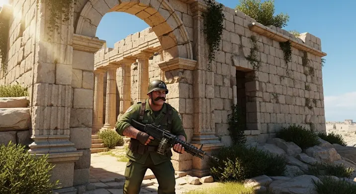 Blitz Brigade: bejutás a templomba az Any/Malta Fort pályán