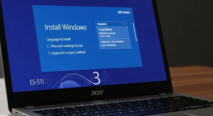 Windows 8.1 telepítés USB-ről UEFI módban: Acer E5 511 laptopon