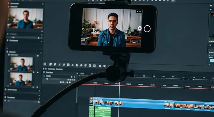 Telefon mint facecam: videóba vágás programokkal
